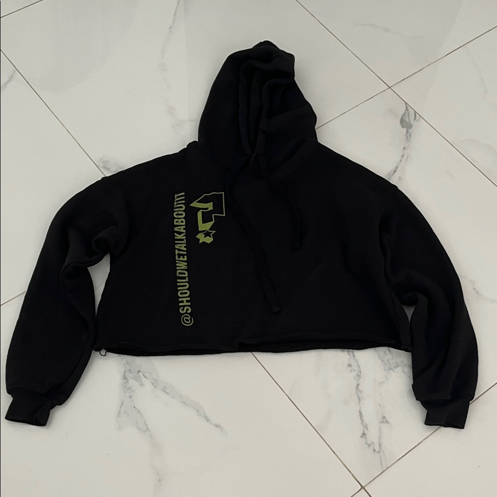 Bella Canvas Black Cropped Hoodie Bella Canvas Black Cropped Hoodie